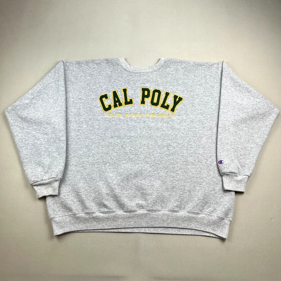 Vintage Cal Poly SLO Sweatshirt Adult XL Gray Champion San Luis Obispo College - Picture 1 of 10